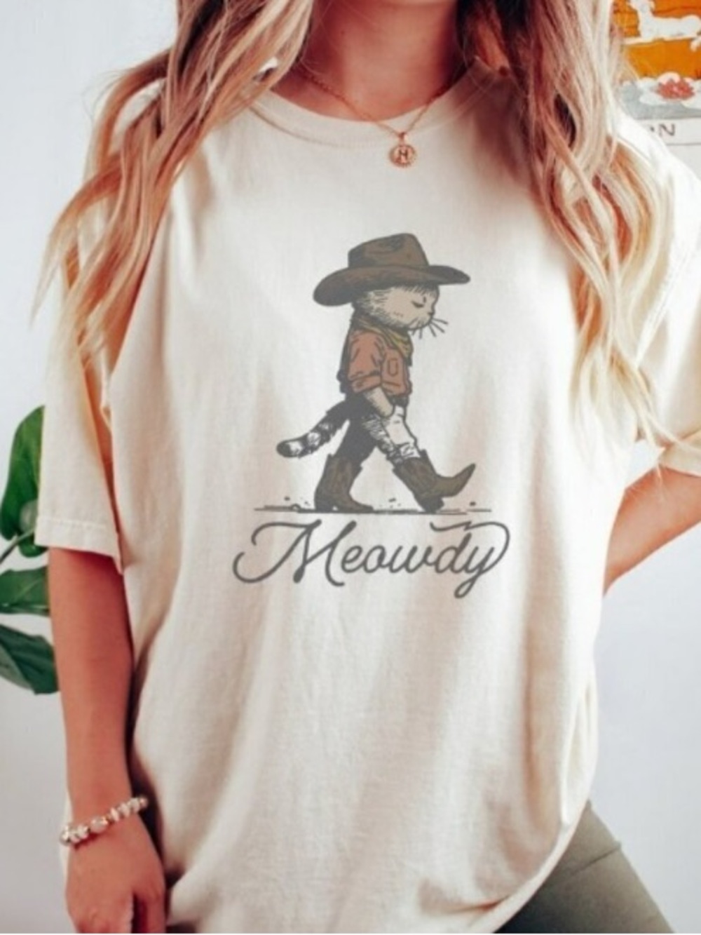 Cowboy Cat Meowdy Funny Western Cat Lover Gift Unisex T-Shirt